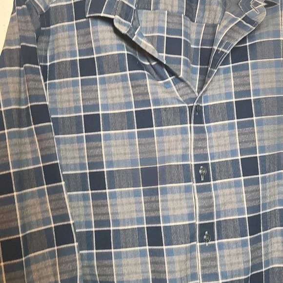 UNTUCKit Mens Shirt Sonoraan XL Wrinkle Free Relax Fit Flannel Blue Plaid Button - Picture 2 of 5